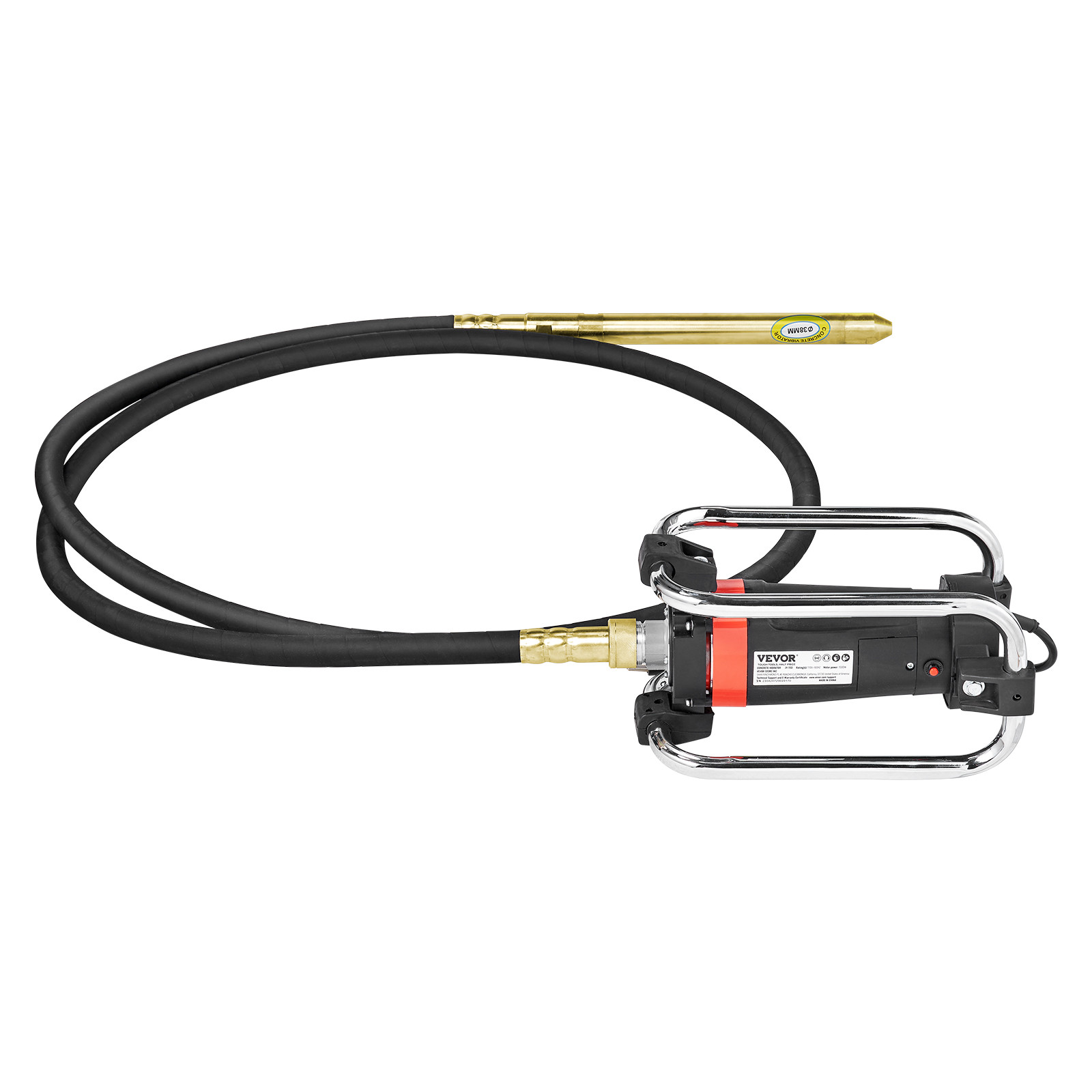 VEVOR Electric Concrete Vibrator 1500W 14-3/4 feet Poker to Remove Air Bubbles