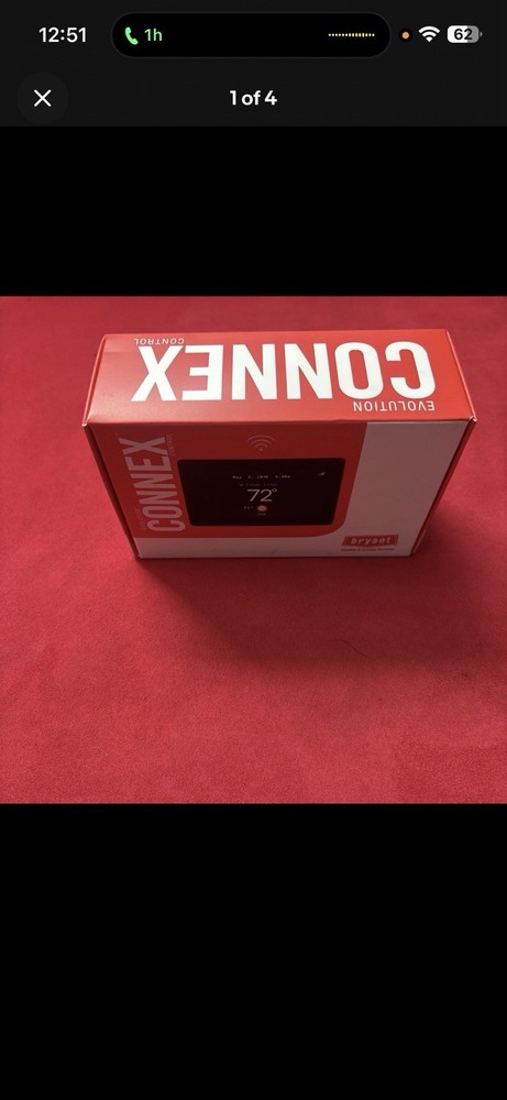 Bryant Evolution Connex Wi-Fi Programmable Thermostat Alexa Compatible Black