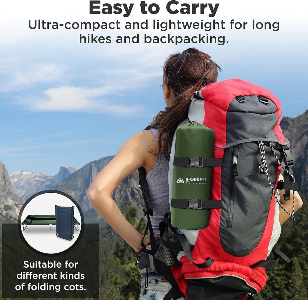 Compact Waterproof Sleeping Pad with Rollover Protection & Inflatable Pillow