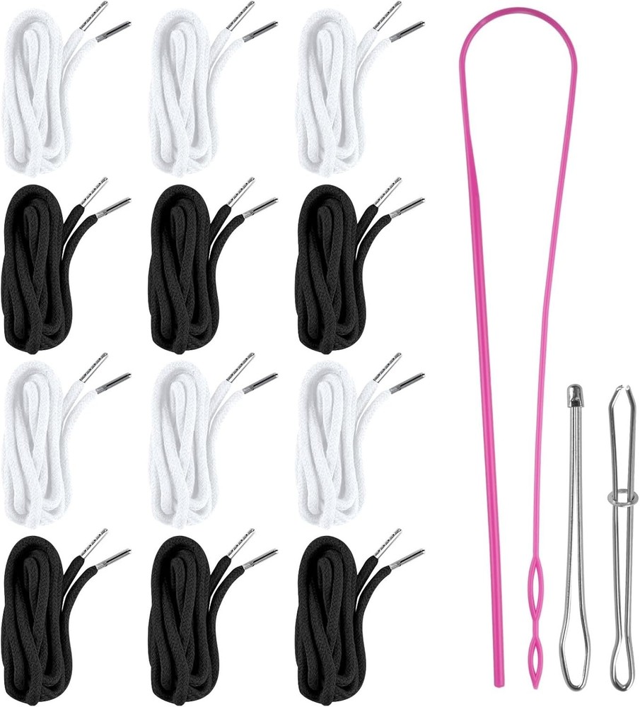 12 Pcs Drawstring for Sweatpants, 60 Inch Hoodie String Replacement