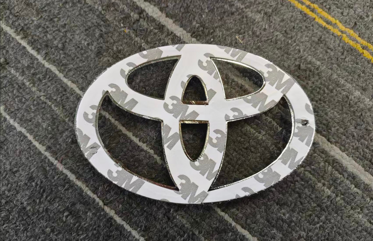 Front Grille Emblem Chrome Badge w/Adhesive for 2014-2016 Toyota Corolla Emblem