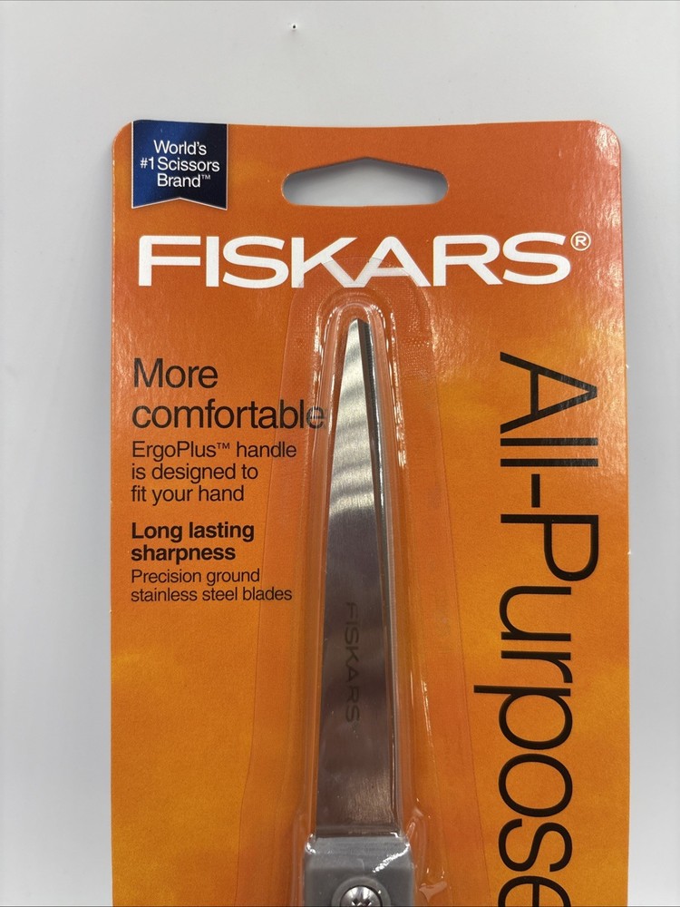 Fiskars Long Lasting All Purpose Scissors, 8 inches. New