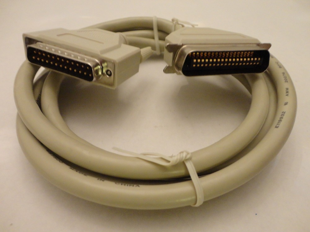 6 Foot,  IEEE 1284 DB25 to Centronics 36 Pin HP Parallel Printer Cable
