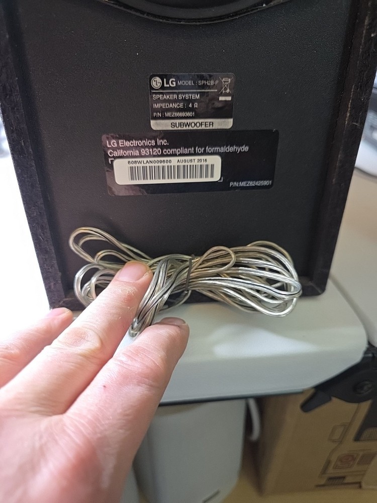 LG Active Subwoofer SPH2B-P w/ Cord - Tested