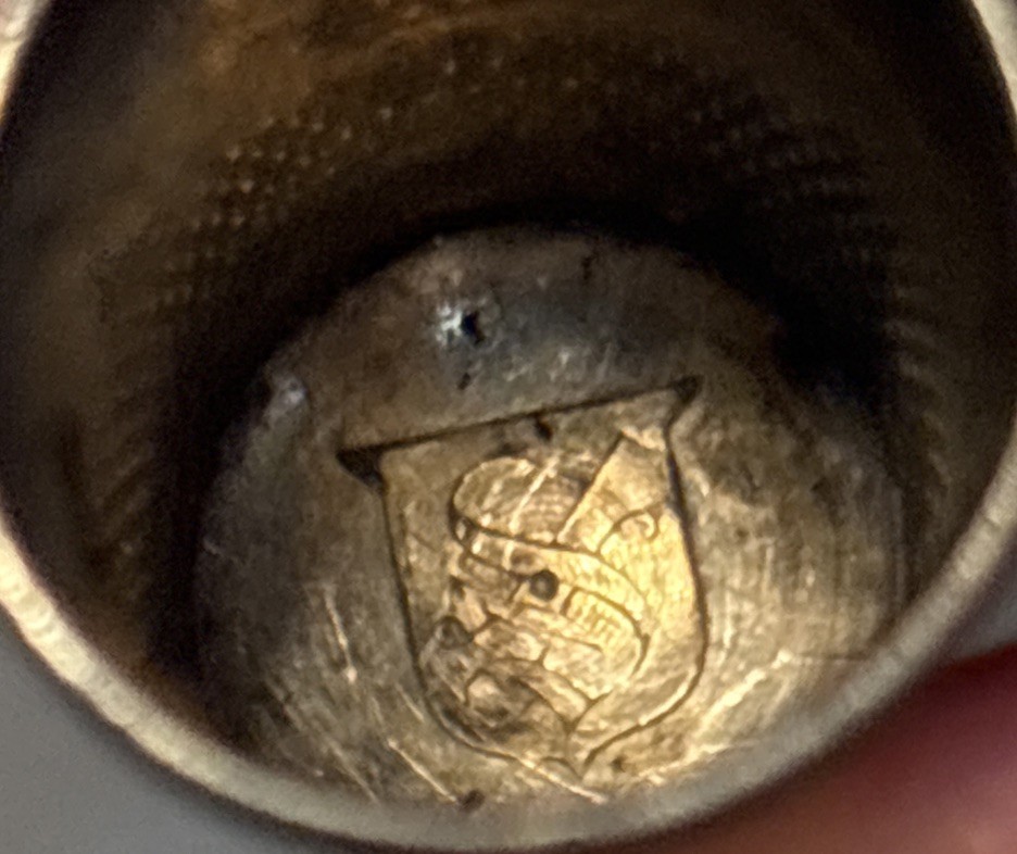 Vintage Simons Bros Sterling Silver Sewing Thimble, size 10