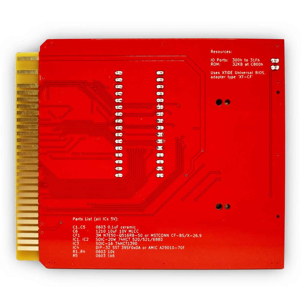 Assembled Tested & Working Lo-tech XT-CF Adapter for Tandy 1400 Laptops