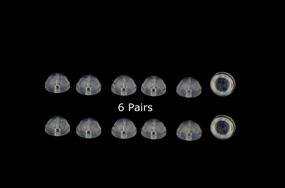 Jelly Silicon Back Earring by 6 Pairs!!!