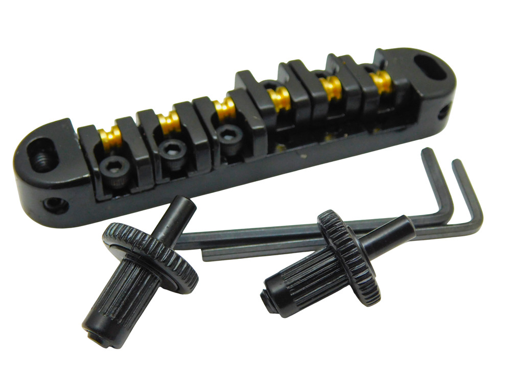 LOCKING ROLLER Bridge Gibson Les Paul Guitar-Black Small Post