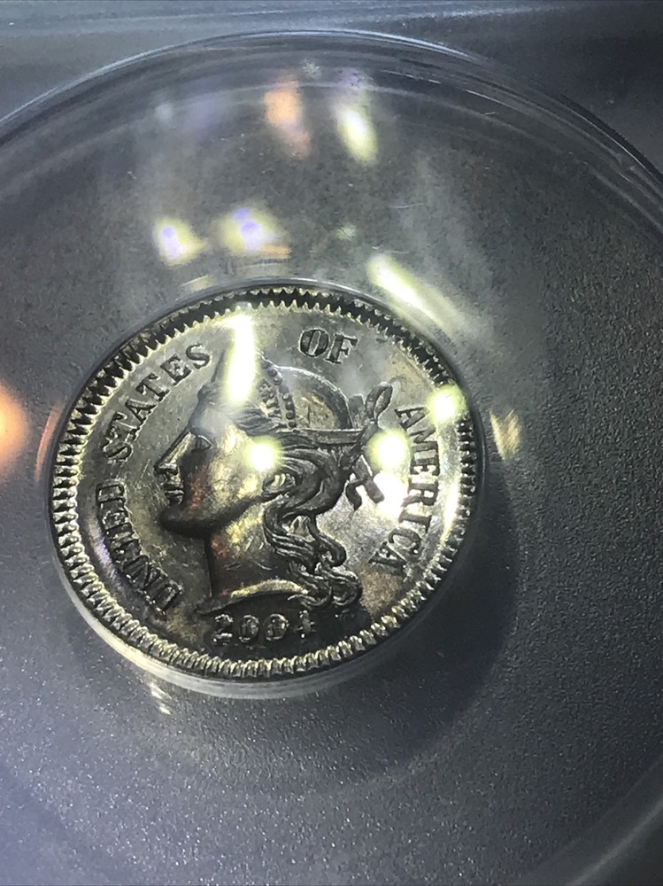 🔥‼️MS64‼️🔥2004 GNA 🔥40th Anniversary 3 Cent Token🔥 ”Mini Mint”Gallery Mint