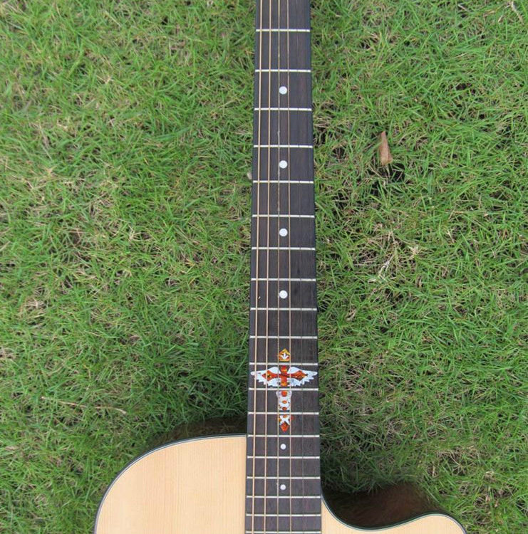 Guitar Inlay Stickers Cross & Wing Pattern Decals