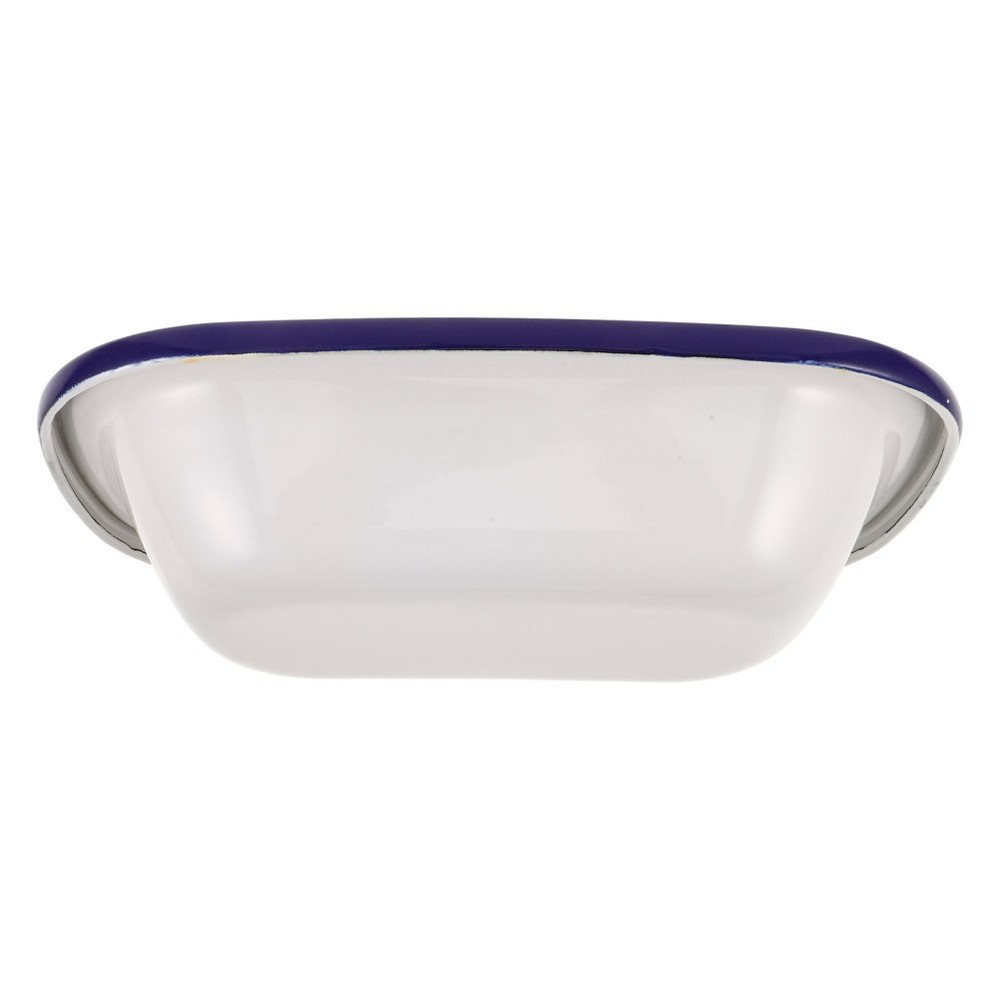 White Enamel Baking Pan Cake Tray Rectangle Coated Bakeware Baked