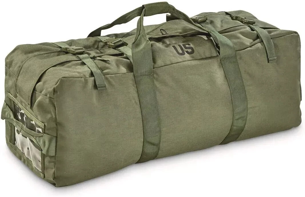 US Military IMPROVED Duffel Bag ZIPPERED Duffle Bag 8465-01-604-6541 NO PAINT