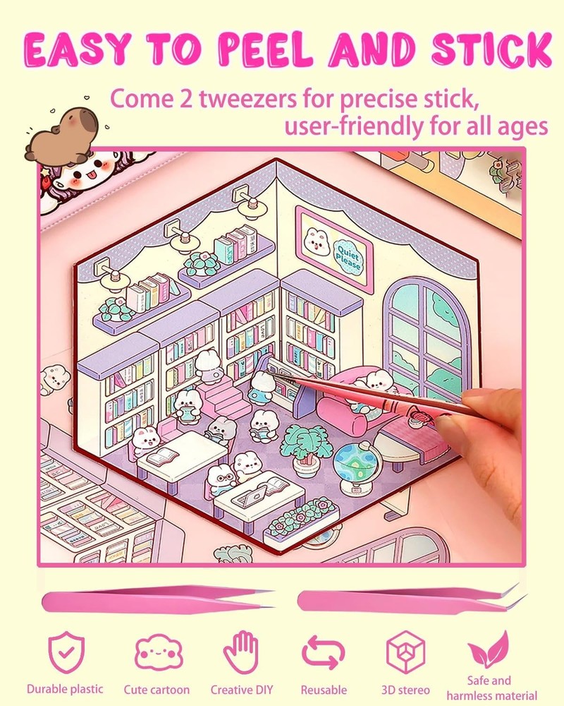 3D Sticker Scene - 20 Sets DIY Isometric House Therapy B1-box-20sets