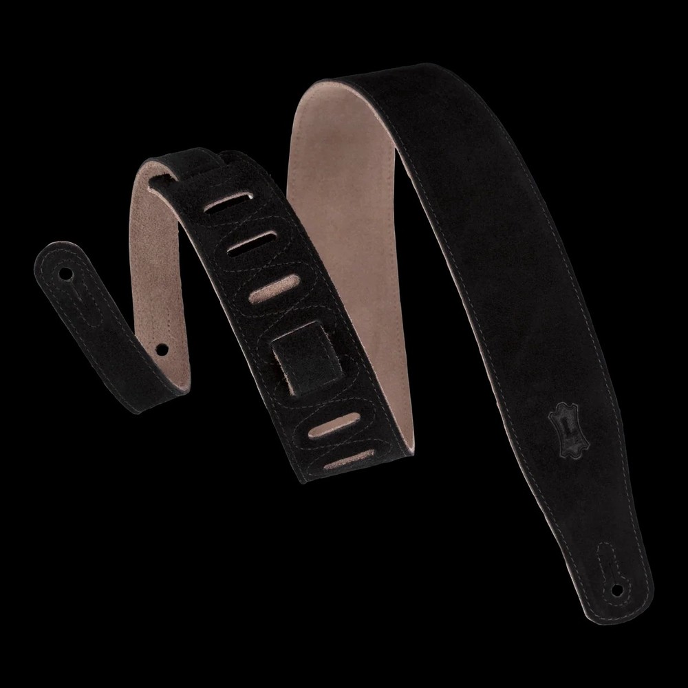 Levy's  2.5" Suede Guitar Strap, Black