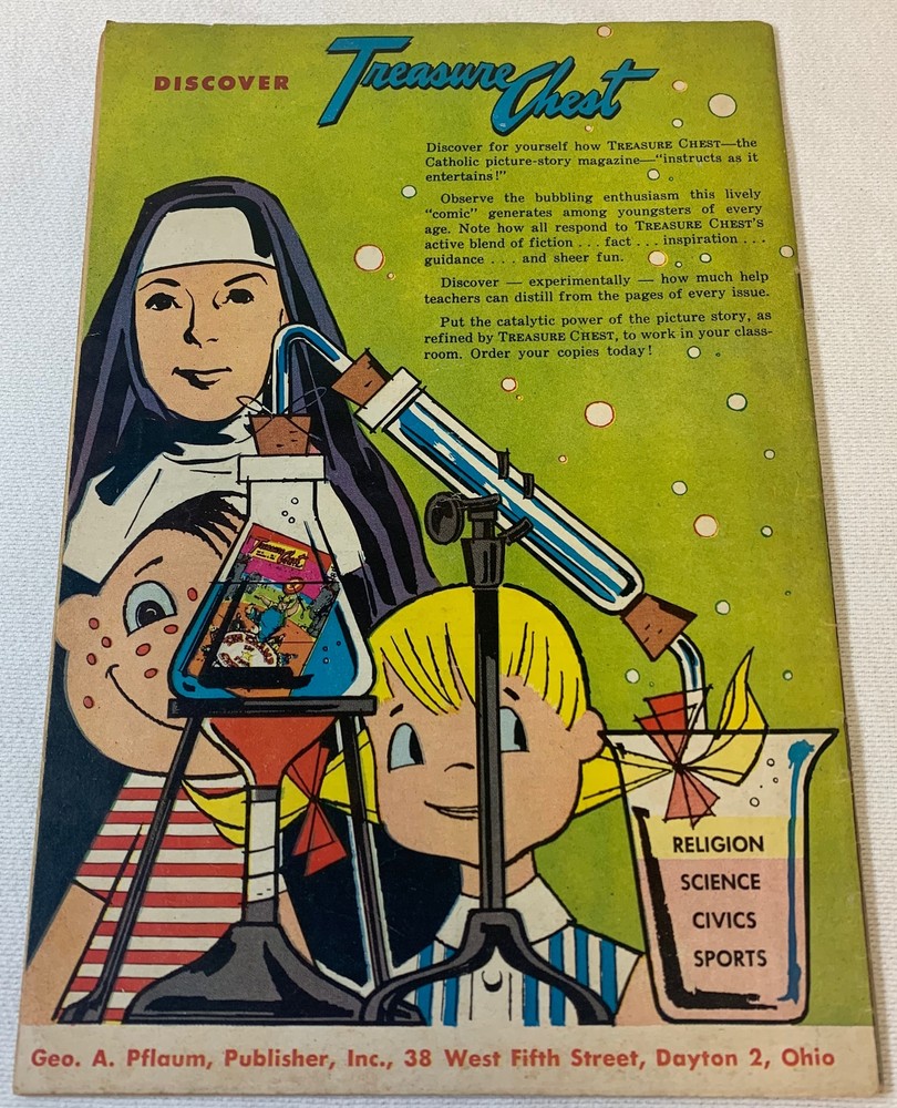 1958 Treasure Chest comic V.14 #4 ~ Catholic comic book