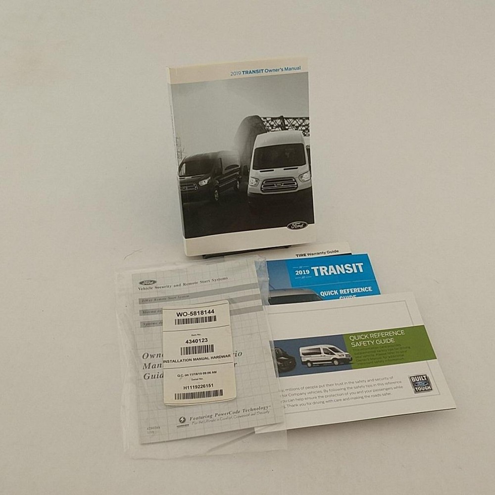 Owners Manual For 2019 TRANSIT 250 WITH COVER