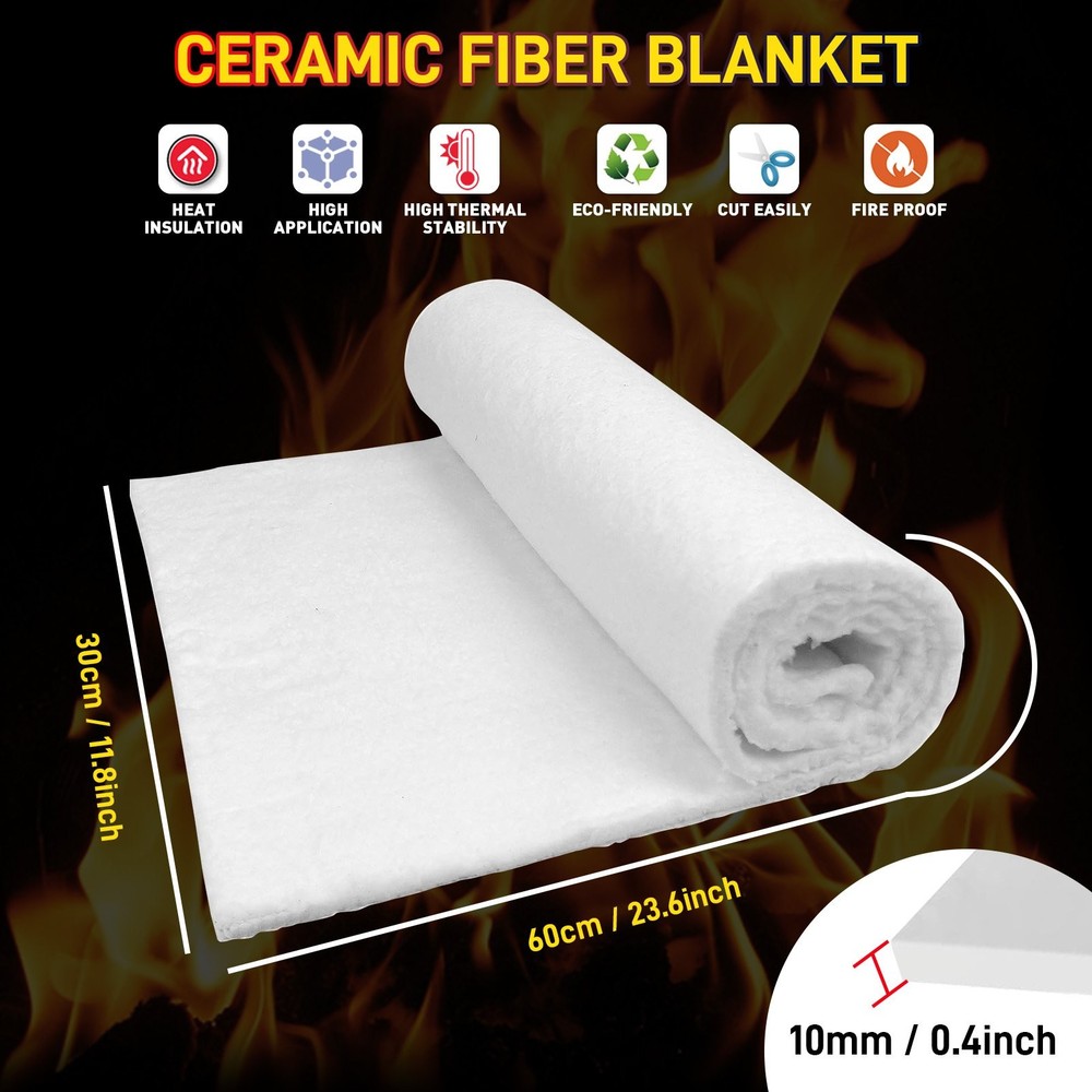 Multi-purpose Ceramic Fiber Insulation Mat Fireproof & Heat Resistant Universal