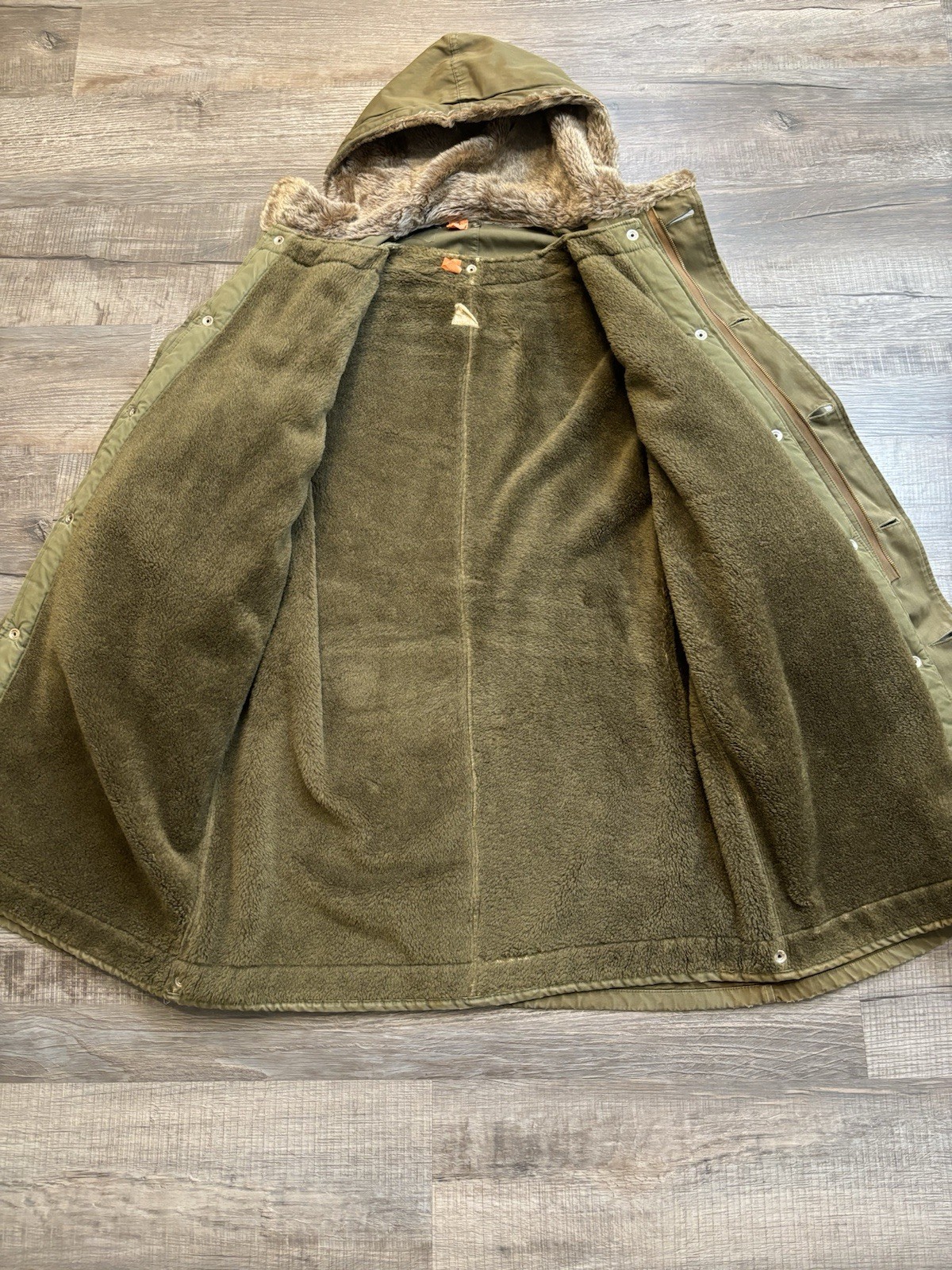 VTG M1947 US Military Parka Med W/ Liner Korean War Salty Army USMC