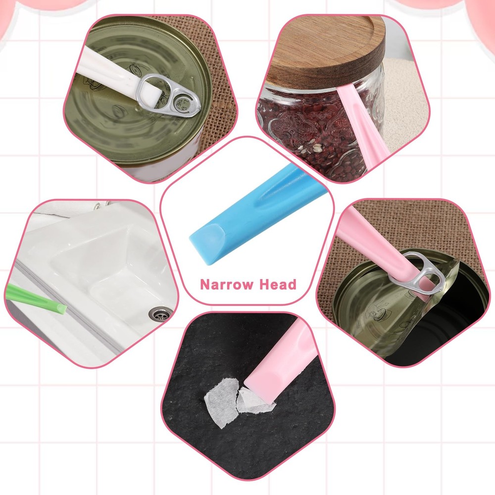 4 PCS Plastic Cleaning Scraper Multipurpose Hard Scrapers for Labels Kitchen