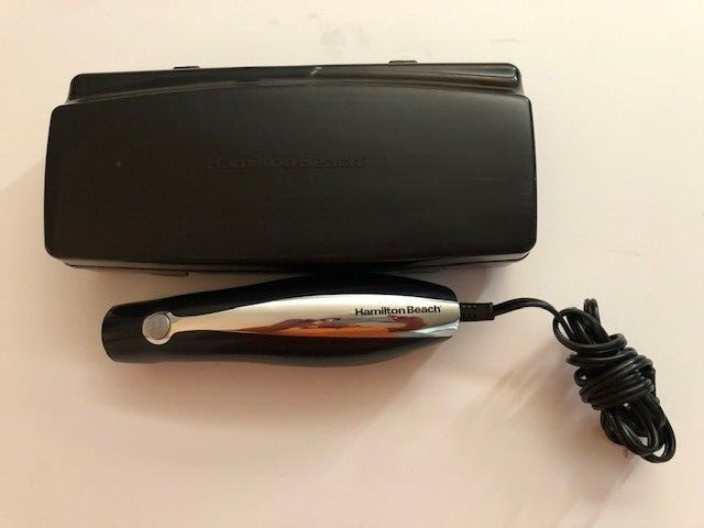 Hamilton Beach Electric Knife with Case - Black/Silver, with serving fork
