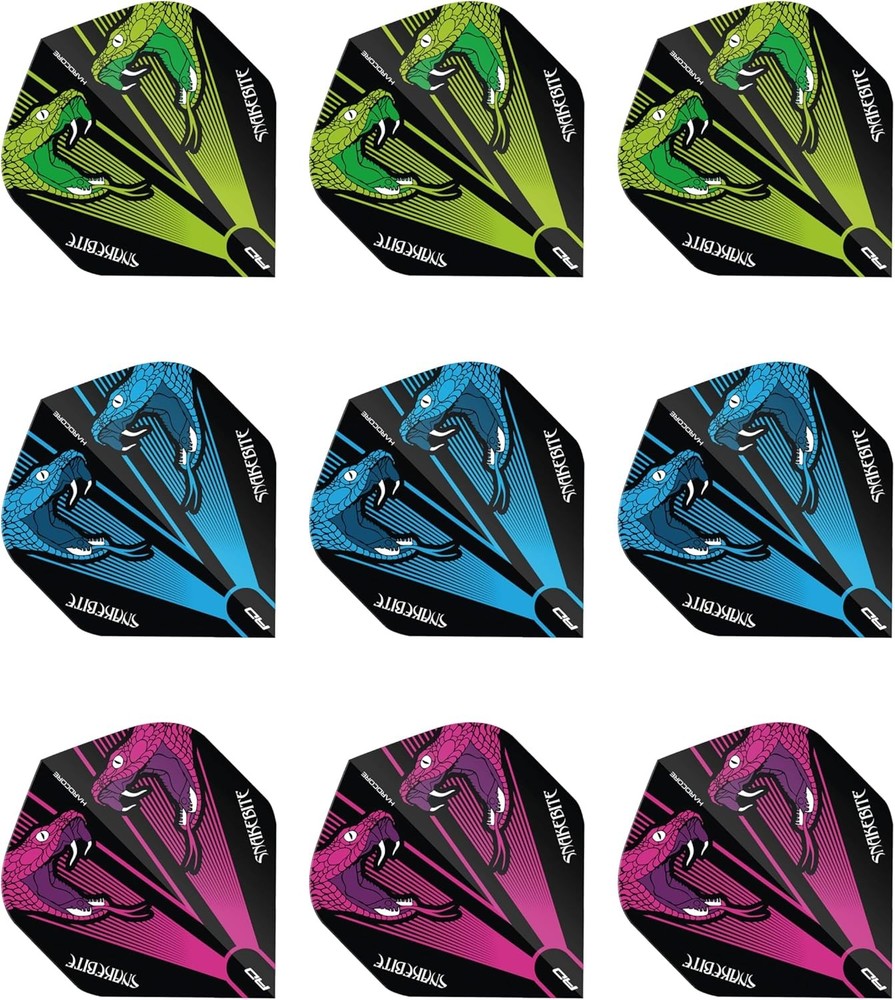 RED DRAGON Peter Wright Snakebite Flight Packs Transparent