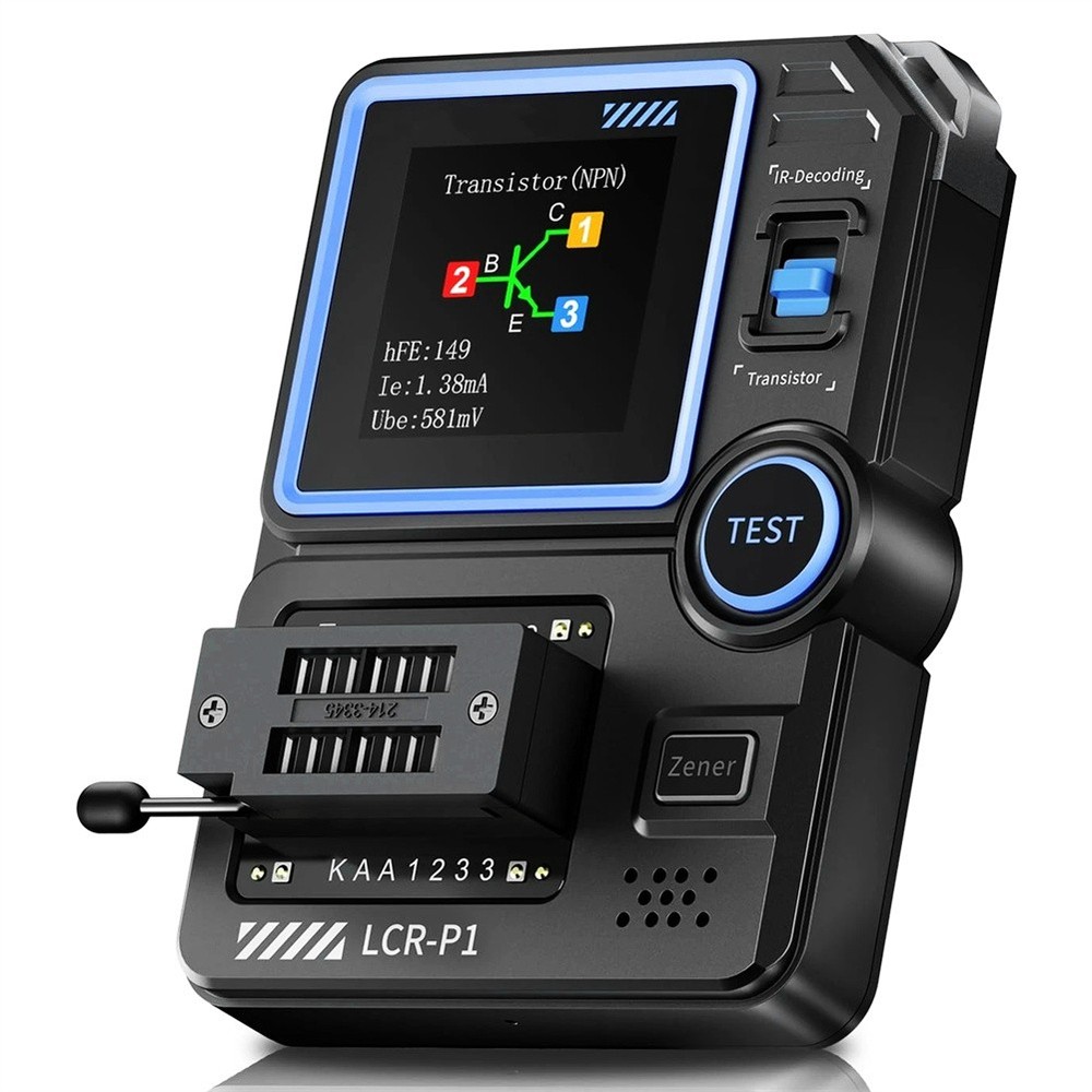 LCR-P1 Transistor Meter Capacitor Tester ESR Diode Triode NPN Infrared Decoding