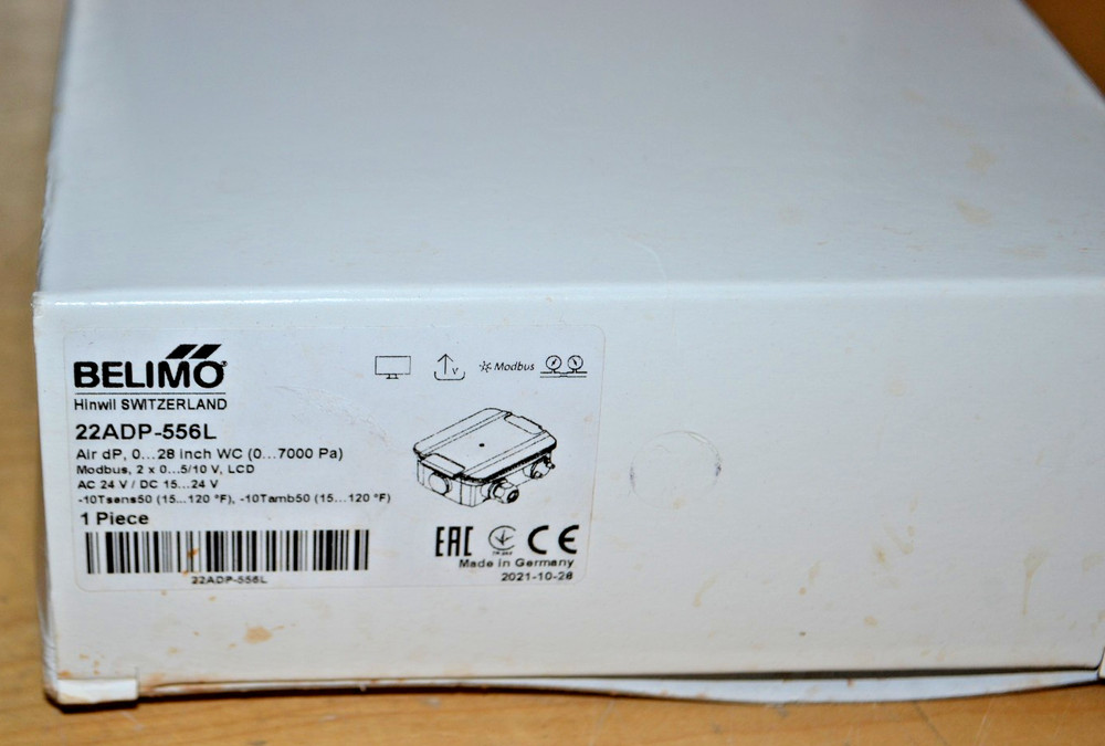 BELIMO ~ 22ADP-556L ~ Diff Air Pressure Sensor 7000 LCD MODBUS