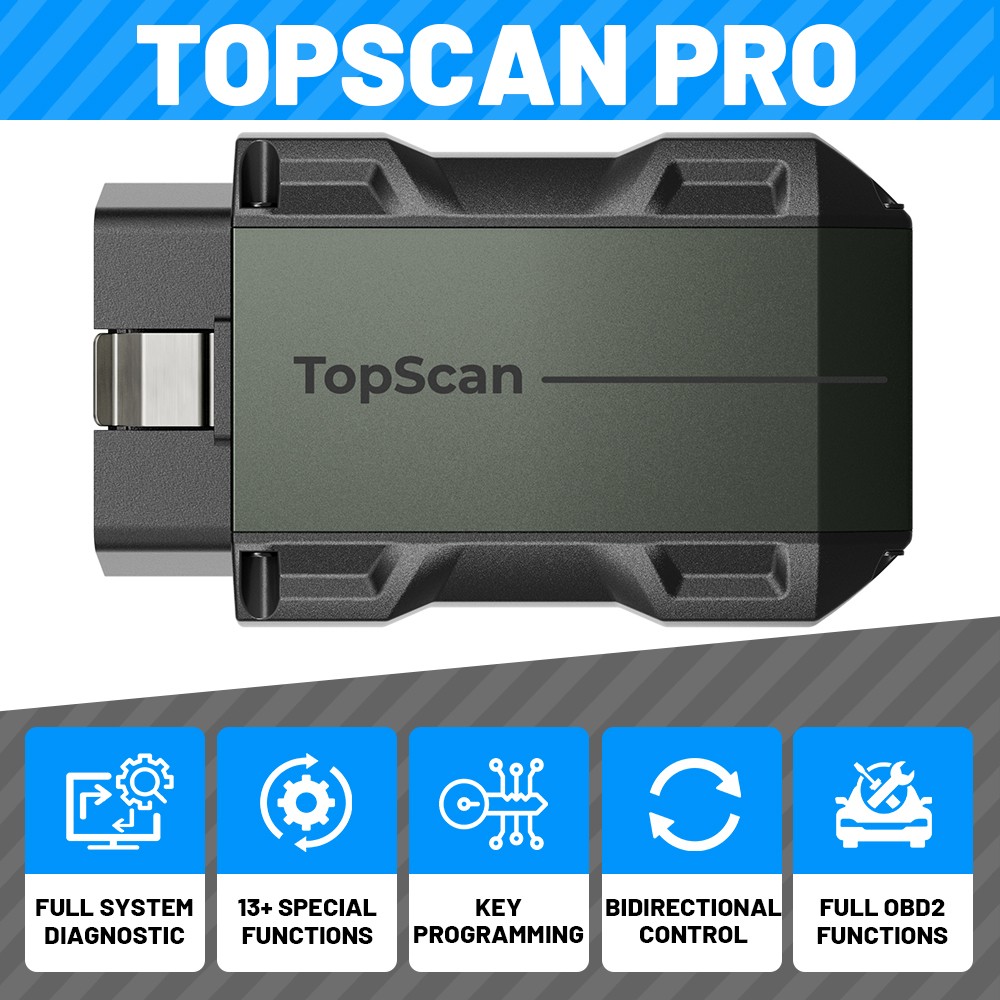 2025 TOPDON Topscan PRO Wireless OBD2 Scanner Code Reader Key Coding Diagnostic