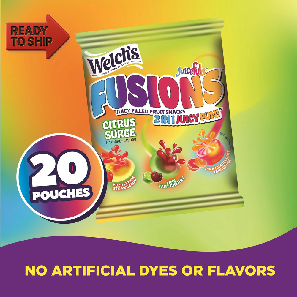 Fusions, Citrus Surge, Soft Fruit Snacks, .8 Oz, 20 Count