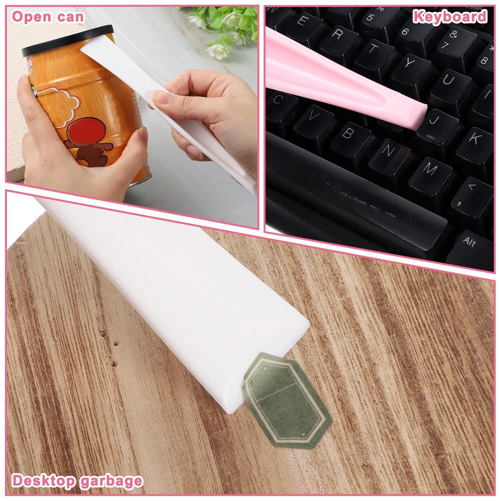 4 PCS Plastic Cleaning Scraper Multipurpose Hard Scrapers for Labels Kitchen
