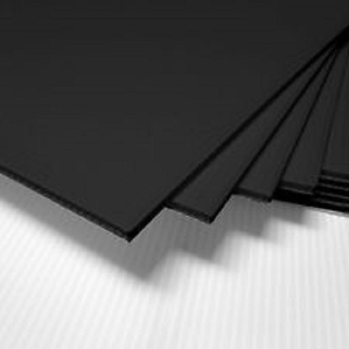 (50-Pack) Black Corrugated Plastic Sheets - 4mm Thick - 18"x24" - Horizontal