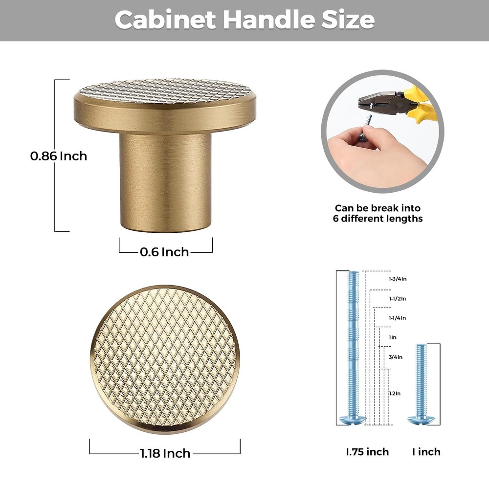 30 Pack Champagne Bronze Cabinet Knobs, 1-3/16 Inch (30mm) Round Drawer Pulls...