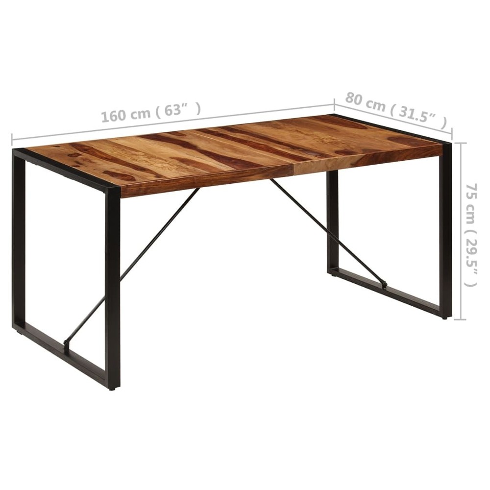Dining Table Kitchen Table Dining Room Dinner Table Solid Acacia Wood vidaXL