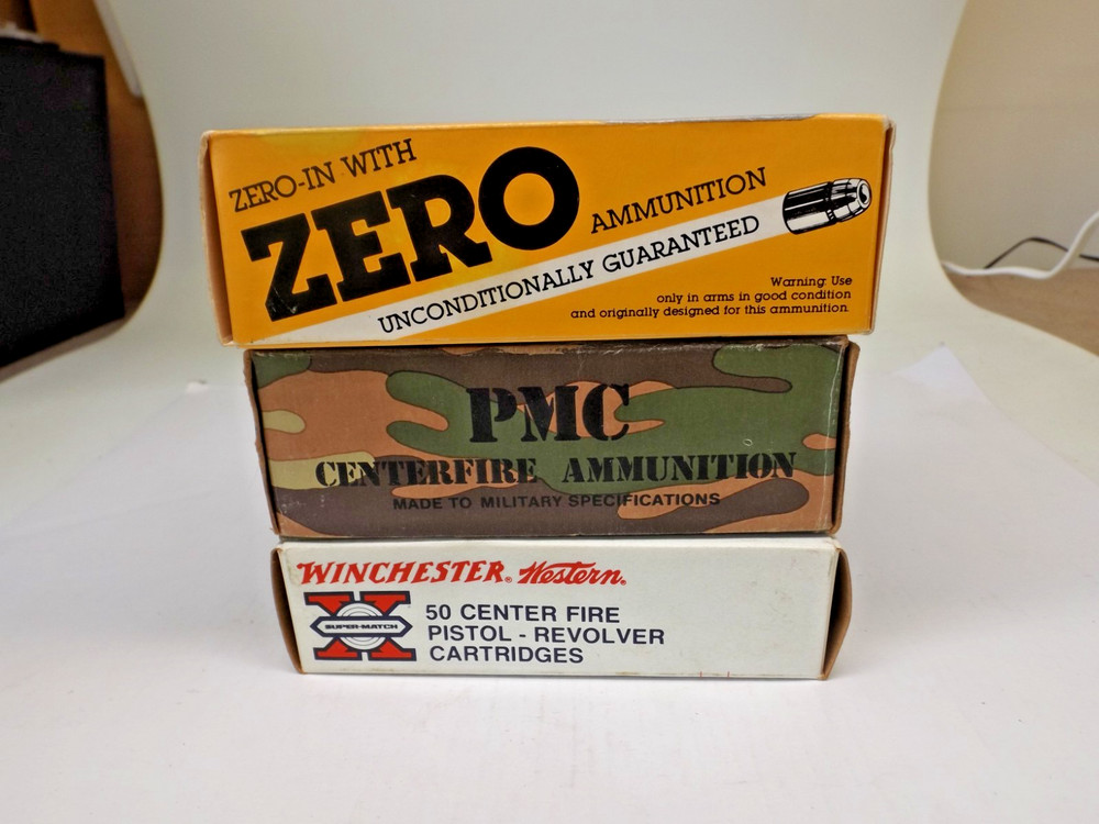 3 Empty Vintage Ammo Boxes Zero -- PMC -- Winchester -- No inserts 38 Special