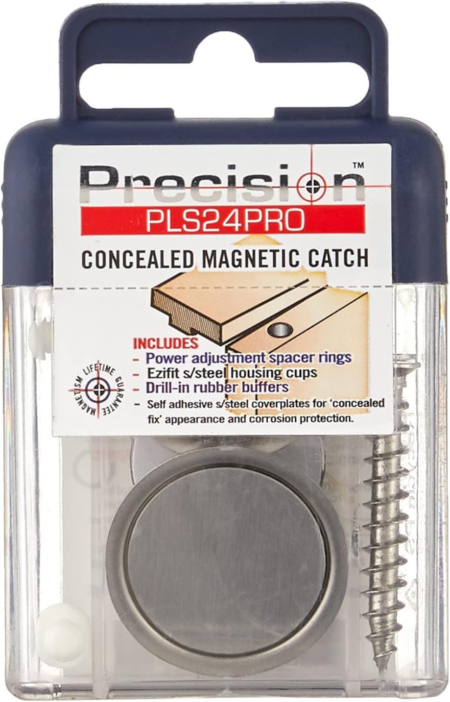 PLS-24 PRO Concealed Magnetic Catch, Silver