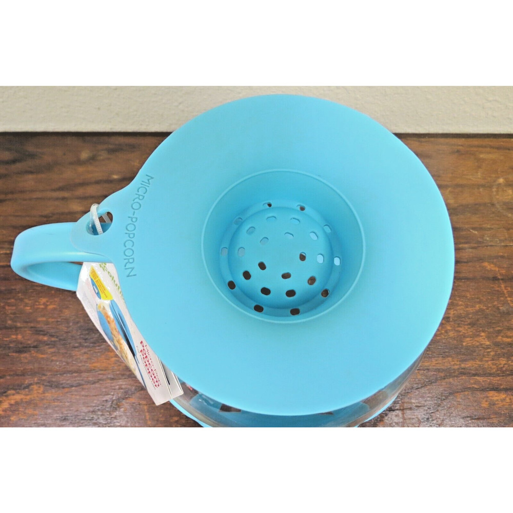 Ecolution Micro-Pop Microwave Popcorn Popper - 3 Quart Blue New NWT 3 QT