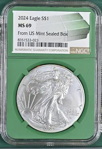 2024 Eagle S$1 MS 69 From US Mint Sealed Box[B-6]