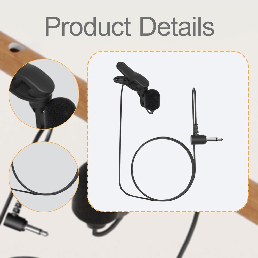 Wired Microphone for Wind Instruments Flexible , Black for Live Performances