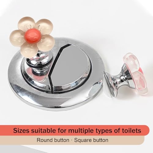 Car Push Start Button Cover, Engine Ignition Button Creative Flower 1 PC Red