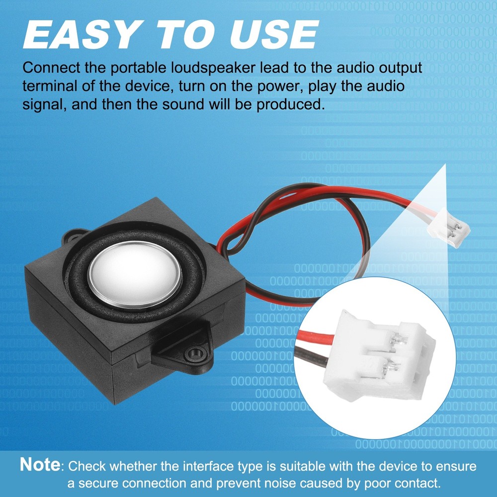 3W 4Ω Mini Speaker, 2PCS Full-Range Portable Micro Loudspeakers, Black Silver