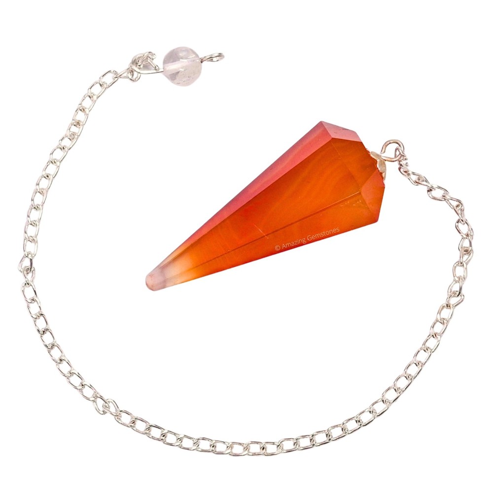 Red Onyx Dowsing Crystal Pendulum