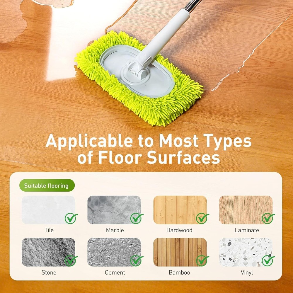 6 Pack Microfiber Mop Refills - Washable & Compatible with Standard Mops