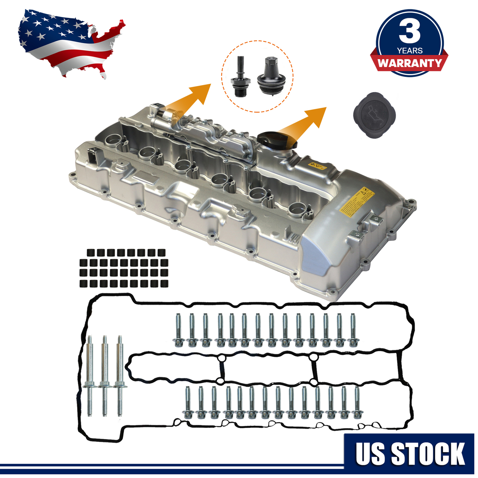 ALUMINUM Valve Cover for BMW N54 135i 335i 335xi 335is 535i xDrive 740i X6 Z4 US