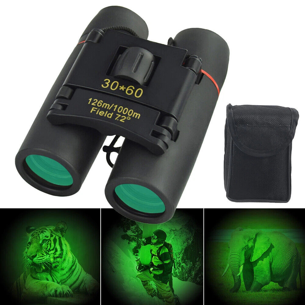 30X60 Zoom Binoculars Day/Night Vision Travel Outdoor Mini Hunting Telescope