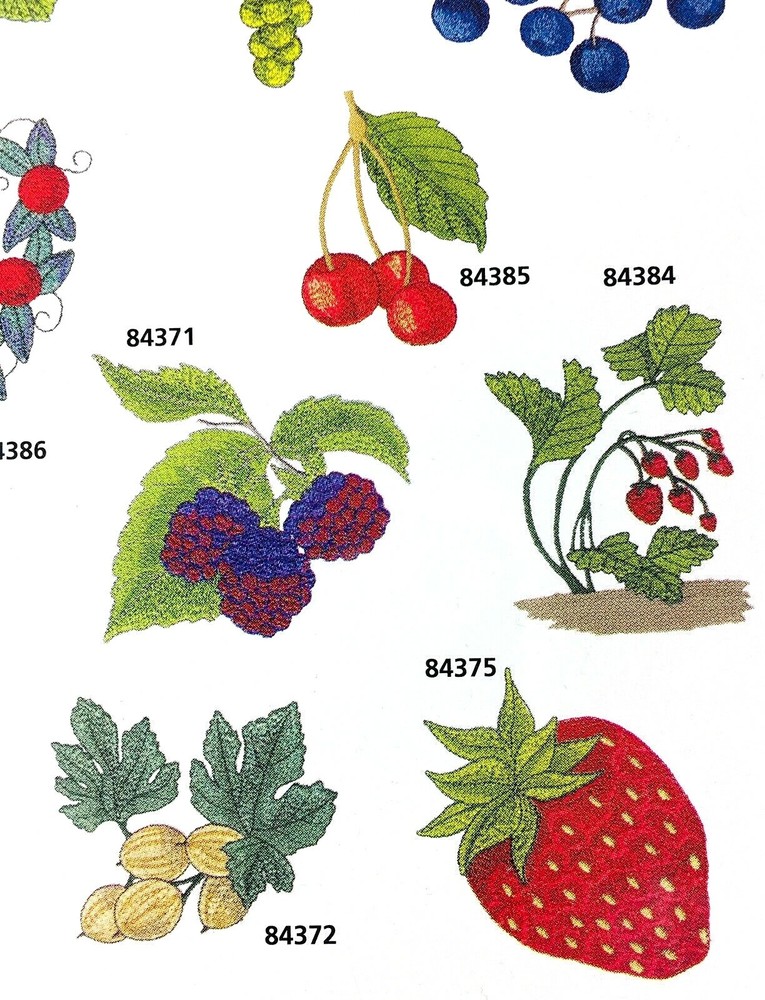 Amazing Designs Embroidery Software Fruit Collection 20 Designs