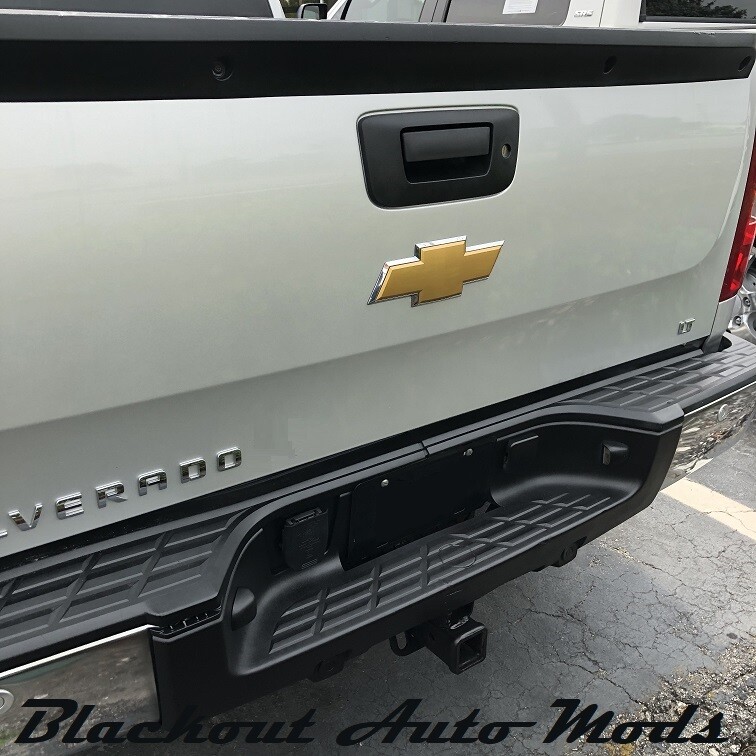 Matte Black 2007-2013 Chevy Silverado BowTie Emblem Overlay Decal Set of 2