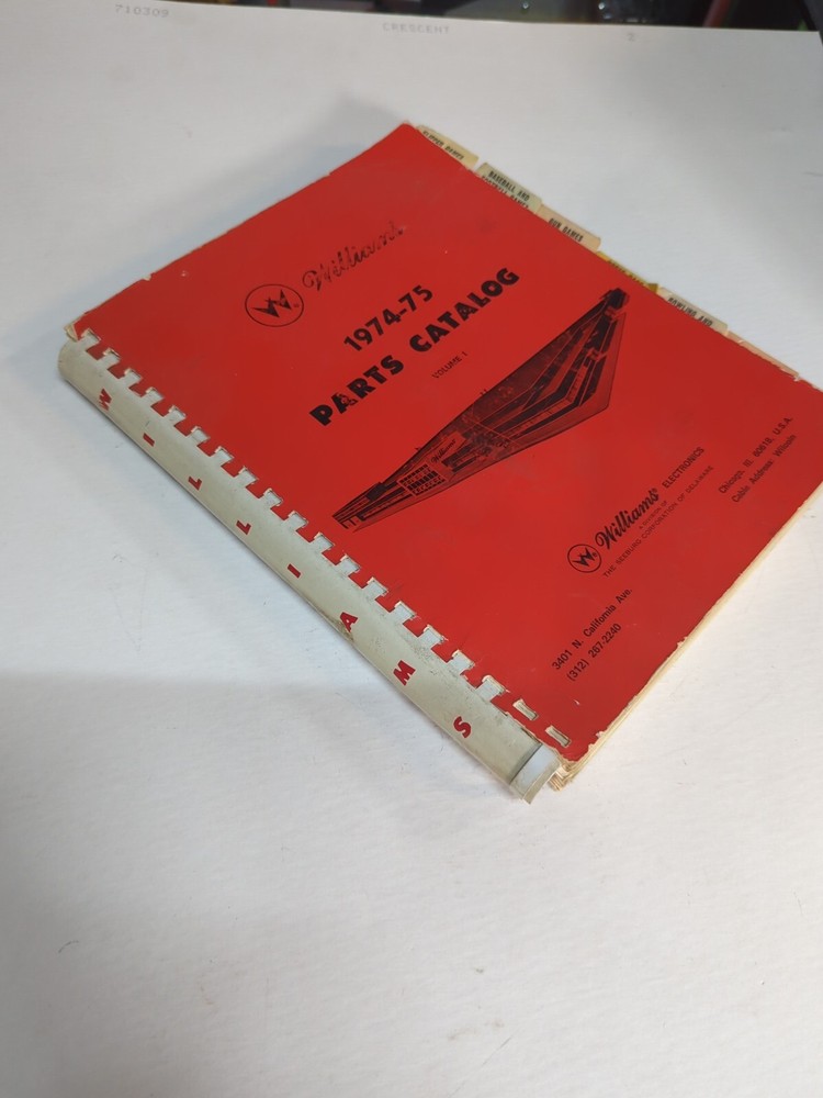 Williams 1974-75 Parts Catalog