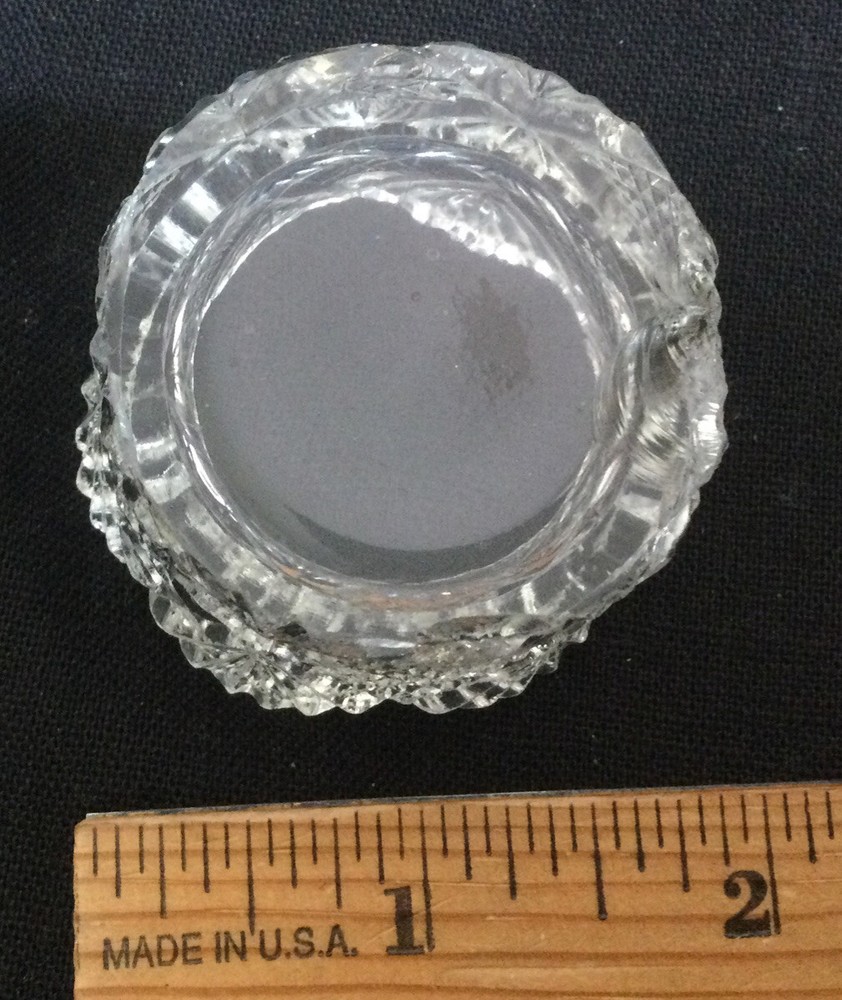 Small Round Clear Class Patterned Open Salt Cellar - 1 7/8" diameter