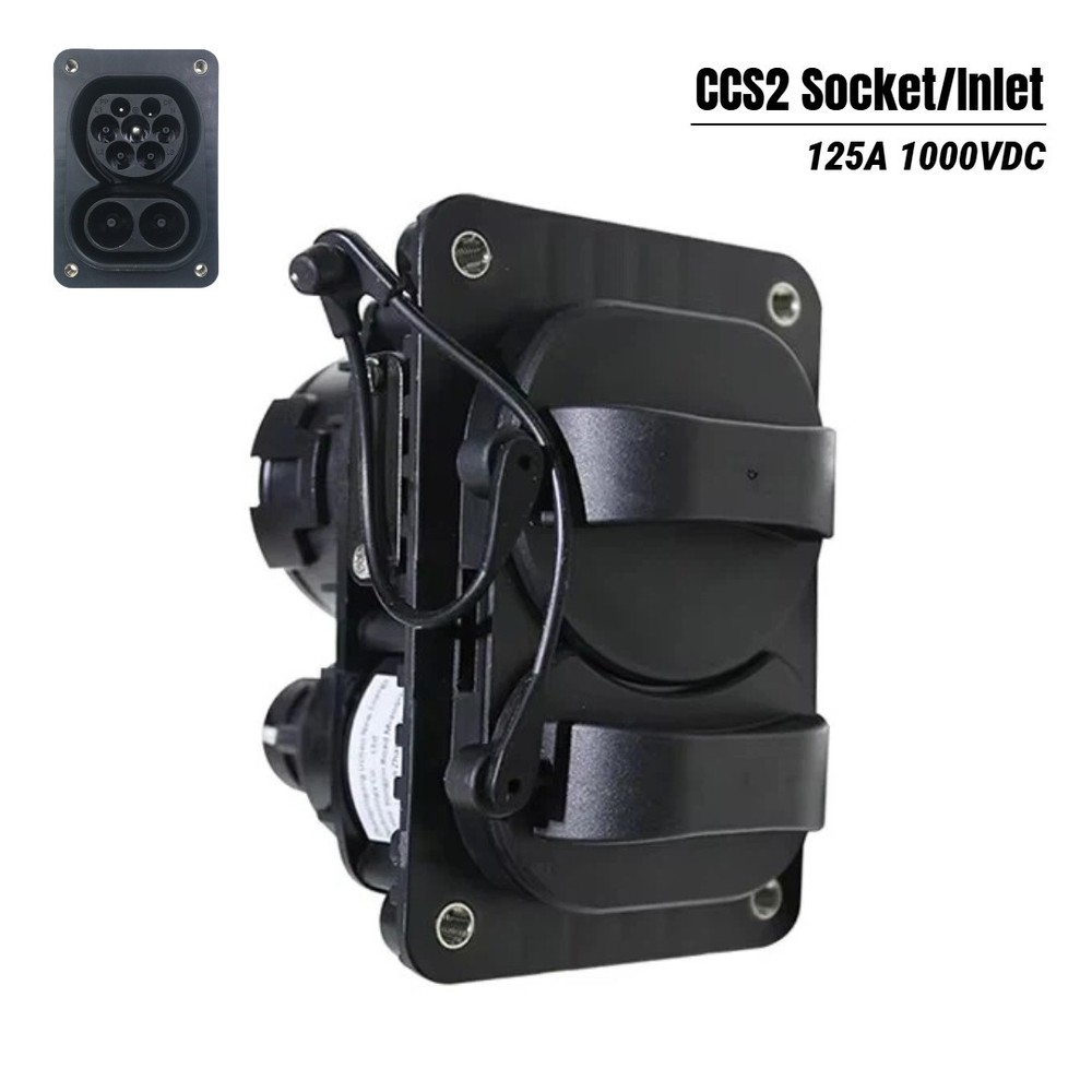 CCS2 EV Charging Inlet Port/Socket (EV Side), 125A 1000VDC Max, Without cable