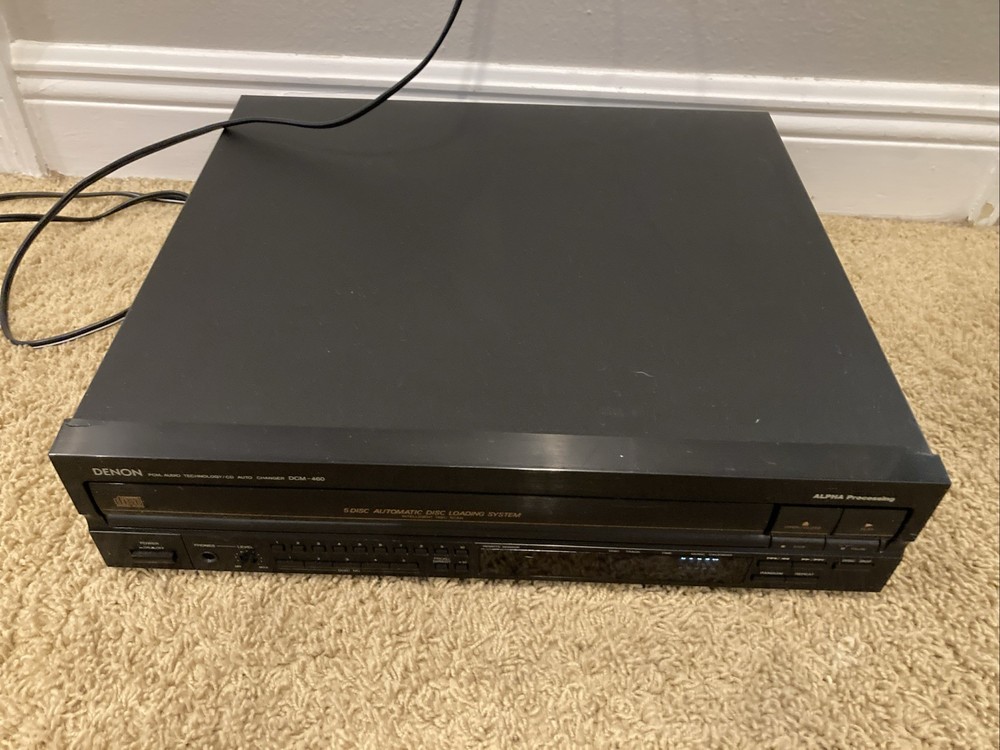 Denon DCM-460 5-CD Compact Disc Changer Alpha Processing Tested & Working!